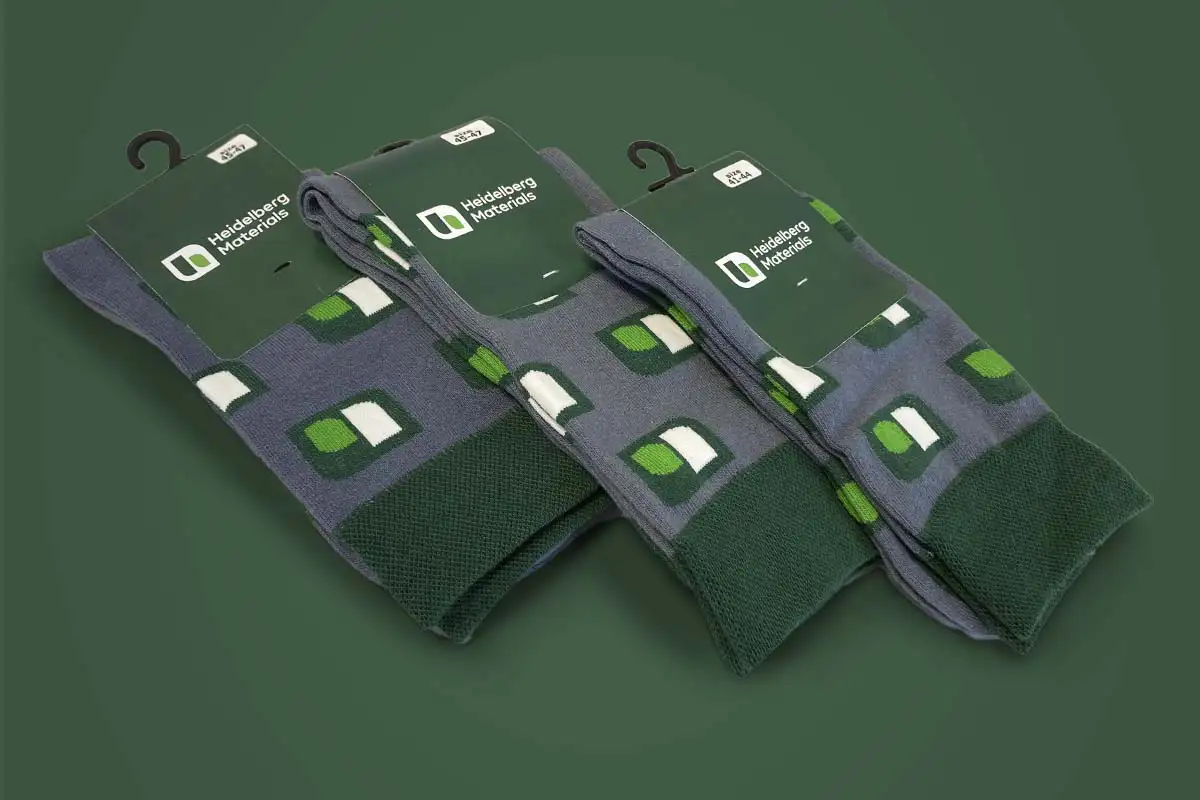 Hochwertige bedruckbare Socken aus Heidelberg-Materialien, individuell gestaltbare Werbemittel