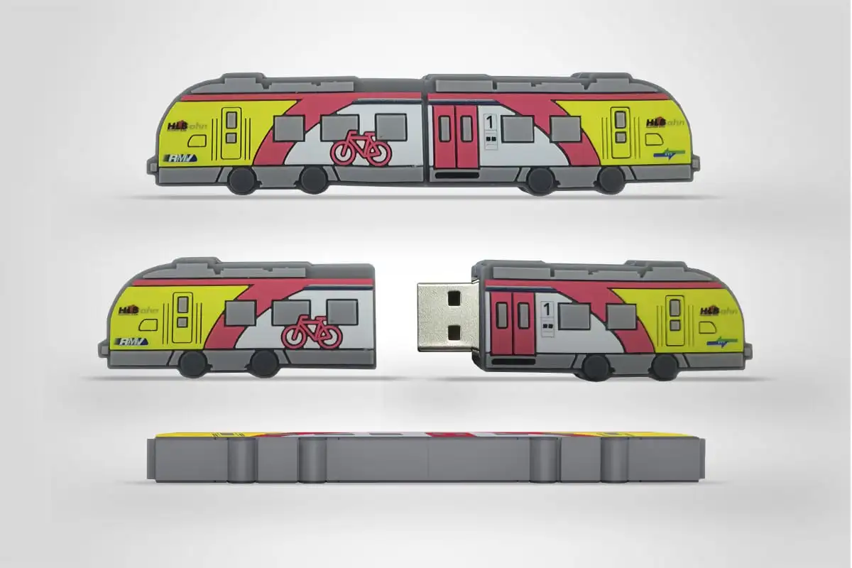 Individuelle bedruckbare USB-Sticks, Werbemittel mit HLBahn-Logo